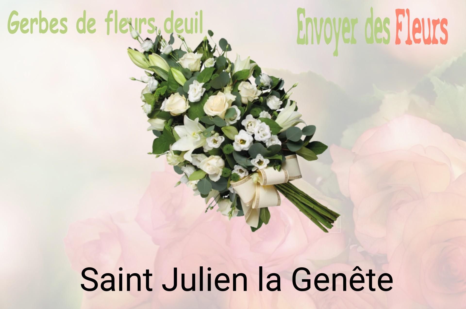 Gerbe de fleurs de deuil livrée à Saint-Julien-la-Genête